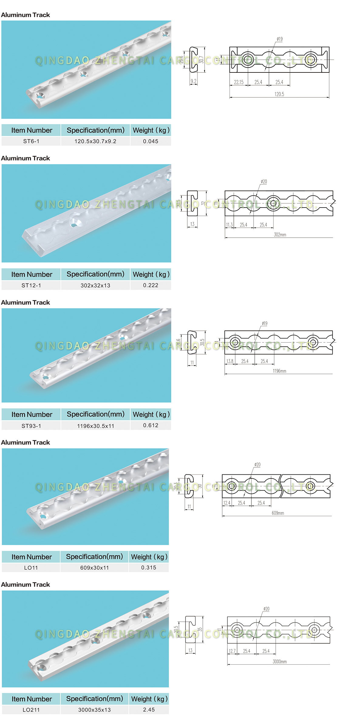 Aluminum Track Series