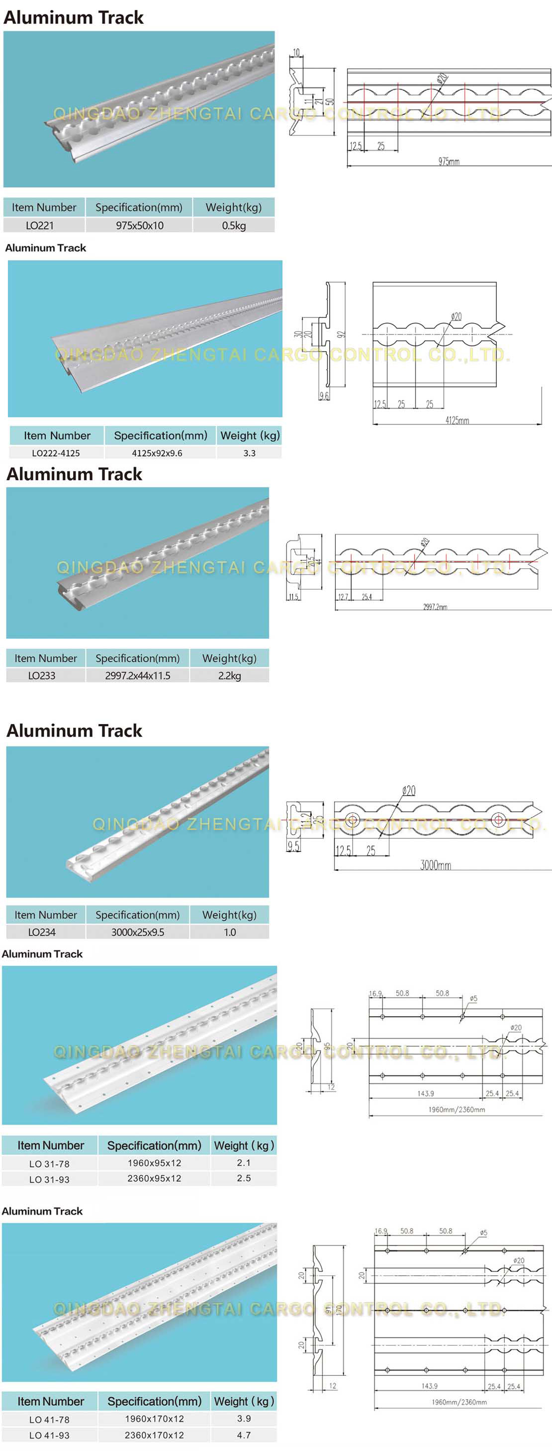 Aluminum Track Series