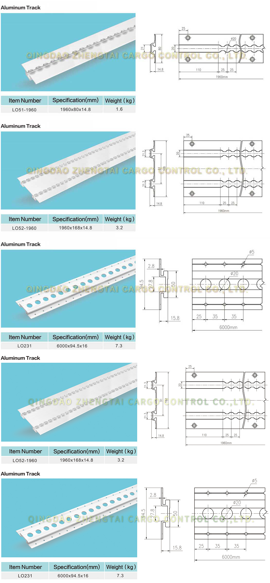 Aluminum Track Series