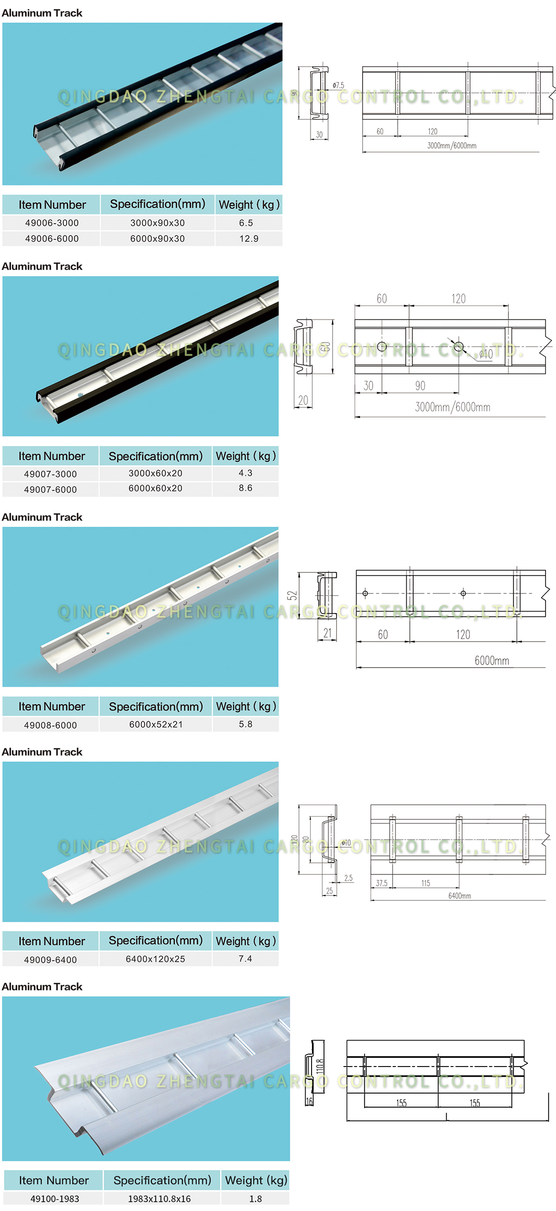 Aluminum Track Series